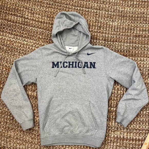 Nike University of Michigan Hoodie Sweatshirt (Medium) Gray - Picture 1 of 4